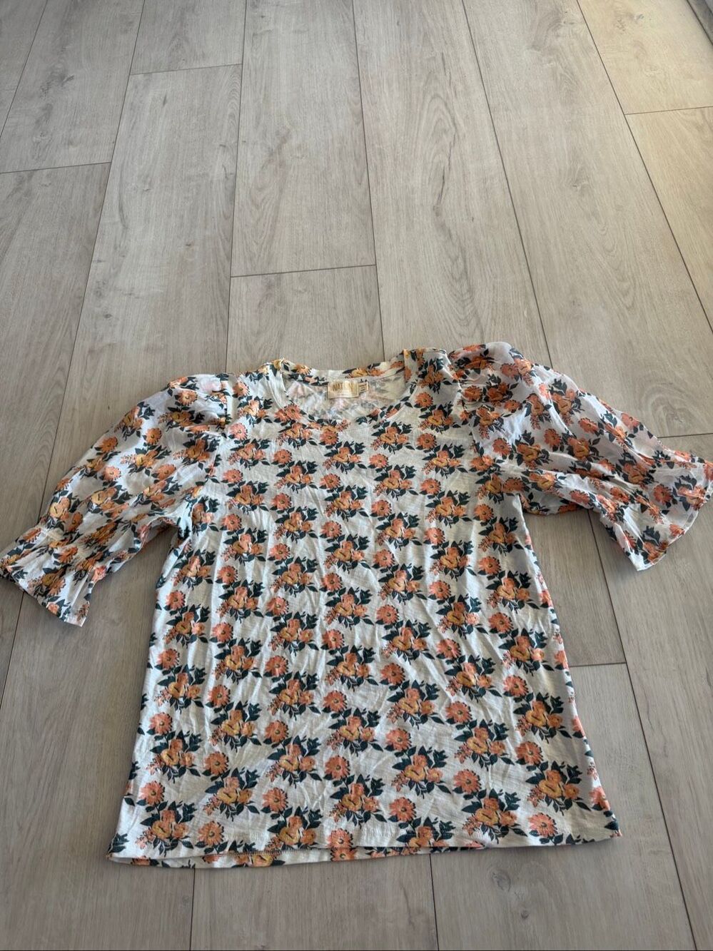 Nation Los Angeles Bia Puff-Sleeve Tee size XL